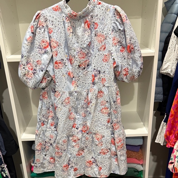 Floral Dress with Puff Sleeves - Picture 3 of 3